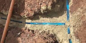 new water main piping